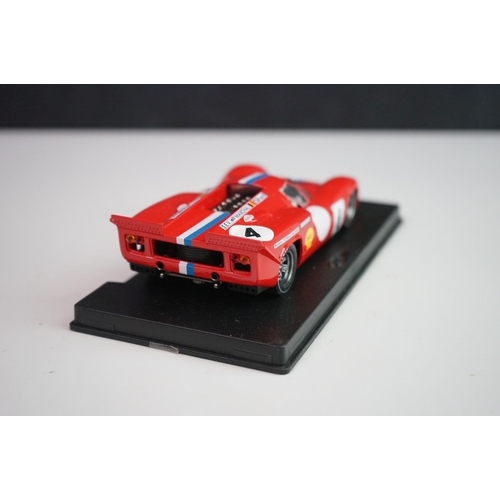 1042 - Six cased Fly slot cars to include Porsche 908 Zeltweg 70, Lola T70 mk 3B Daytona Historics 2000, Lo... 