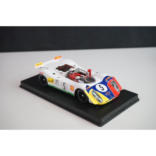 1042 - Six cased Fly slot cars to include Porsche 908 Zeltweg 70, Lola T70 mk 3B Daytona Historics 2000, Lo... 