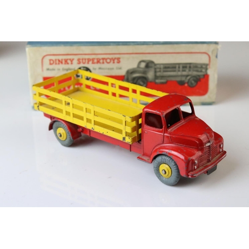 1051 - Two boxed Dinky Supertoys 531 Leyland Comet Lorry both with yellow trucks, one with blue can & red h... 