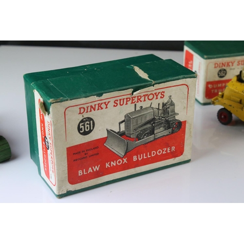 1056 - Two boxed Dinky Supertoys diecast models to include 561 Blaw Knox Bulldozer and 562 Dumper Truck, bo... 