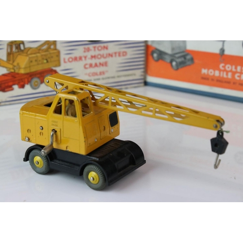 1058 - Two boxed Dinky Supertoys 'Coles' diecast models to include 571 Coles Mobile Crane (vg with paint ch... 