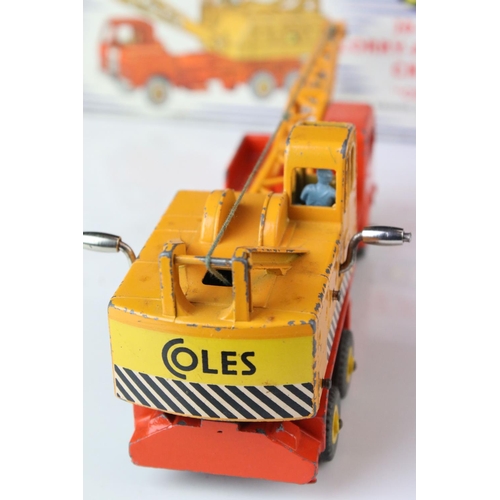 1058 - Two boxed Dinky Supertoys 'Coles' diecast models to include 571 Coles Mobile Crane (vg with paint ch... 