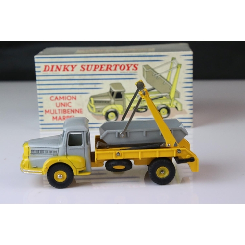 1059 - Boxed French 38A / 895 Camion Unic Multibenne Marrel diecast model, diecast vg with some paint chips... 