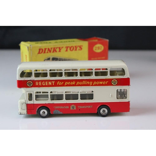 1060 - Two boxed Dinky diescast bus models to include 289 Routemaster Bus with Tern Shirts advertisement, a... 