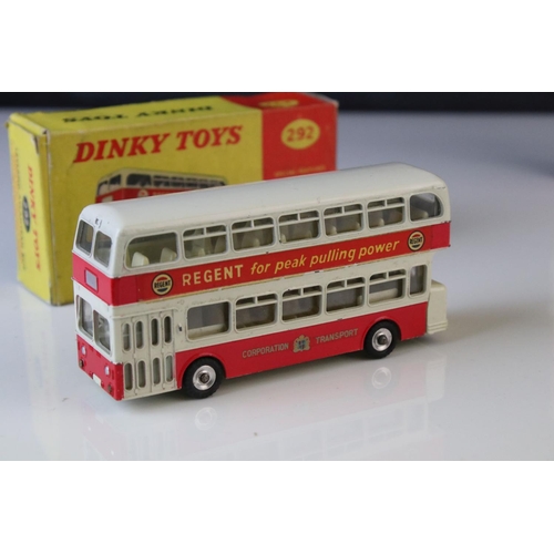 1060 - Two boxed Dinky diescast bus models to include 289 Routemaster Bus with Tern Shirts advertisement, a... 