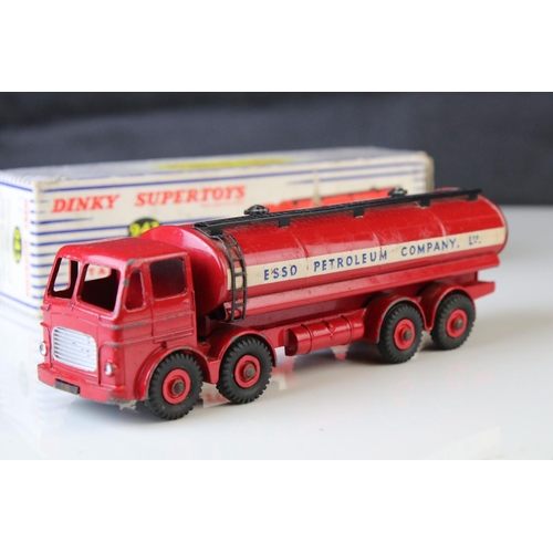 1062 - Boxed Dinky Supertoys 943 Leyland Octopus Tanker ESSO diecast model, gd with some paint loss, tatty ... 