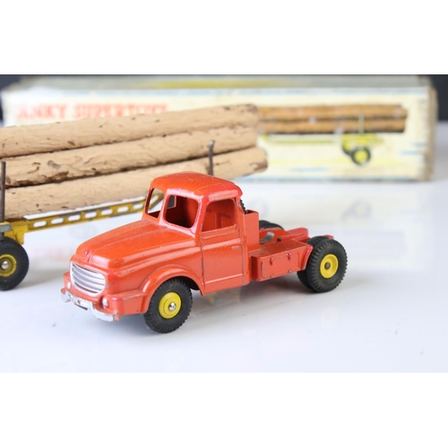 1063 - Boxed French Dinky Supertoys 36A Tracteur Willeme Avec Semi-Remprque Fardier diecast model, orange c... 