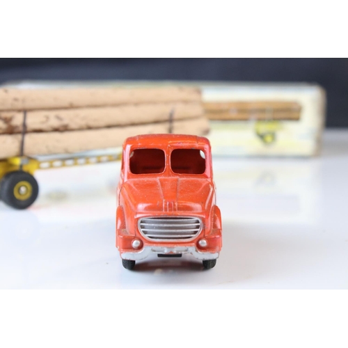 1063 - Boxed French Dinky Supertoys 36A Tracteur Willeme Avec Semi-Remprque Fardier diecast model, orange c... 