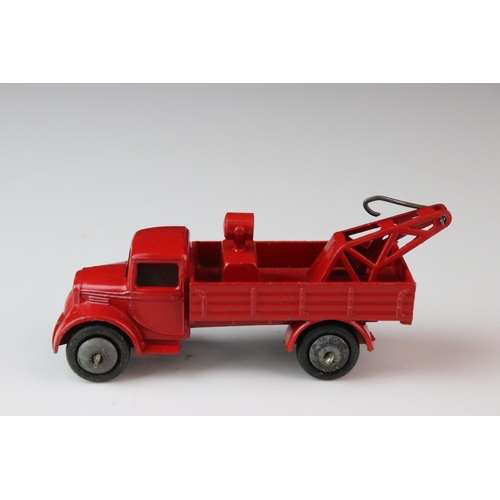 1068 - Five early play worn Dinky diecast models to include 3 x 30e (variants) and 2 x Trucks (1 x red cab,... 