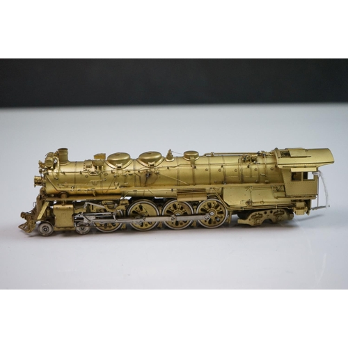 107 - Boxed Key Imports HO gauge 3751 Classic Modern 4-8-4 Elesco Santa Fe brass locomotive & tender, made... 