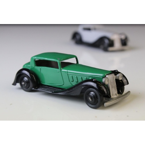 1070 - Nine early-mid 20th C Dinky diecast road models including 2 x 36F, some paint chips and re-painting,... 