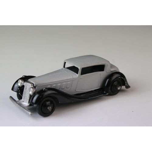 1070 - Nine early-mid 20th C Dinky diecast road models including 2 x 36F, some paint chips and re-painting,... 