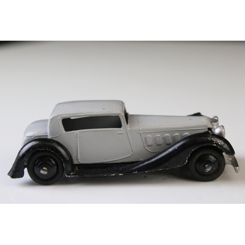 1070 - Nine early-mid 20th C Dinky diecast road models including 2 x 36F, some paint chips and re-painting,... 