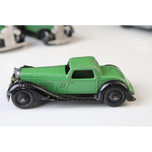 1071 - Ten early-mid 20th C Dinky diecast road models including 3 x 36b, 30b, 36g, 3 x 30C etc, some paint ... 