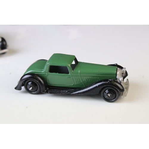 1071 - Ten early-mid 20th C Dinky diecast road models including 3 x 36b, 30b, 36g, 3 x 30C etc, some paint ... 