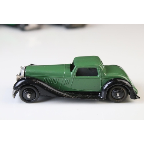 1071 - Ten early-mid 20th C Dinky diecast road models including 3 x 36b, 30b, 36g, 3 x 30C etc, some paint ... 