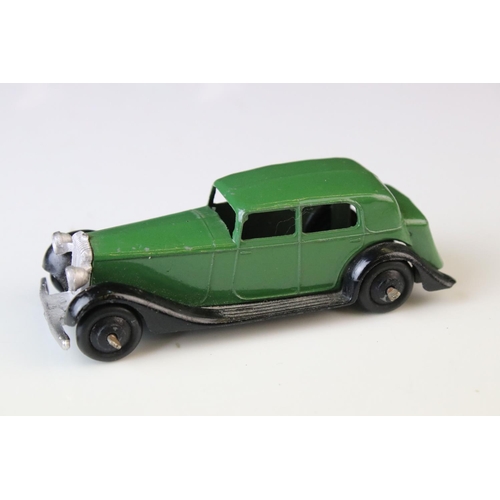 1071 - Ten early-mid 20th C Dinky diecast road models including 3 x 36b, 30b, 36g, 3 x 30C etc, some paint ... 