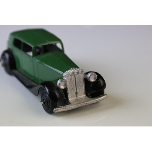 1071 - Ten early-mid 20th C Dinky diecast road models including 3 x 36b, 30b, 36g, 3 x 30C etc, some paint ... 