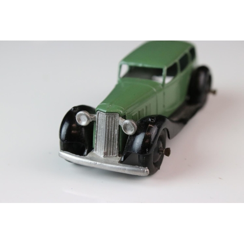 1071 - Ten early-mid 20th C Dinky diecast road models including 3 x 36b, 30b, 36g, 3 x 30C etc, some paint ... 