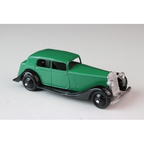 1071 - Ten early-mid 20th C Dinky diecast road models including 3 x 36b, 30b, 36g, 3 x 30C etc, some paint ... 