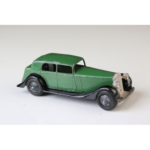 1071 - Ten early-mid 20th C Dinky diecast road models including 3 x 36b, 30b, 36g, 3 x 30C etc, some paint ... 