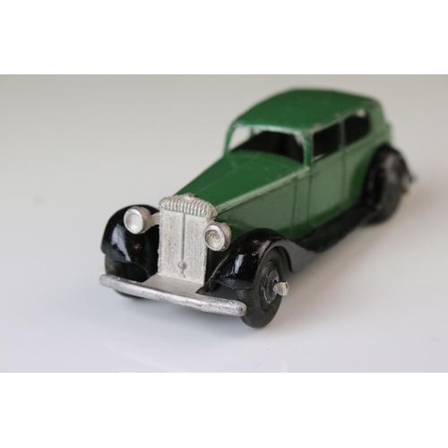 1071 - Ten early-mid 20th C Dinky diecast road models including 3 x 36b, 30b, 36g, 3 x 30C etc, some paint ... 