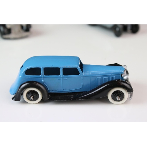 1071 - Ten early-mid 20th C Dinky diecast road models including 3 x 36b, 30b, 36g, 3 x 30C etc, some paint ... 