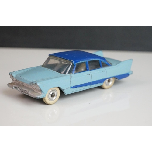 1073 - 12 Mid 20th C Dinky diecast road models to include Buick Roadmaster, Plymouth Plaza, 545 De Soto 59 ... 