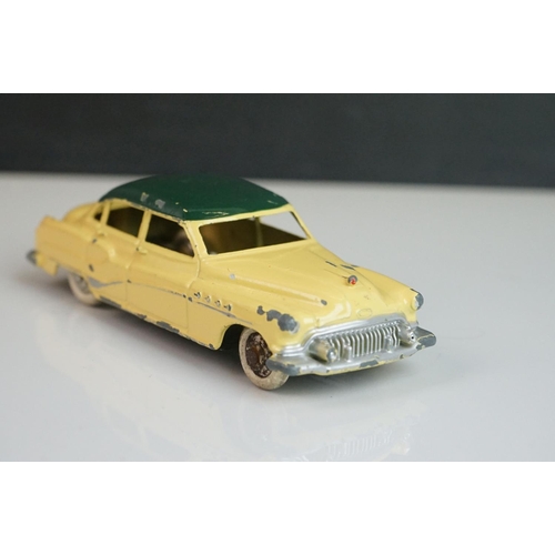 1073 - 12 Mid 20th C Dinky diecast road models to include Buick Roadmaster, Plymouth Plaza, 545 De Soto 59 ... 