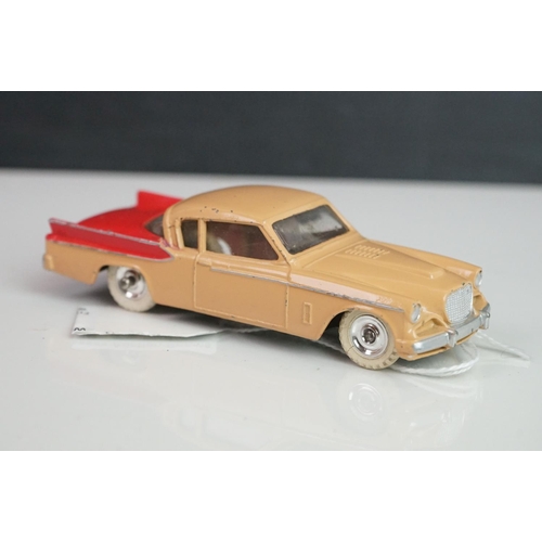 1073 - 12 Mid 20th C Dinky diecast road models to include Buick Roadmaster, Plymouth Plaza, 545 De Soto 59 ... 