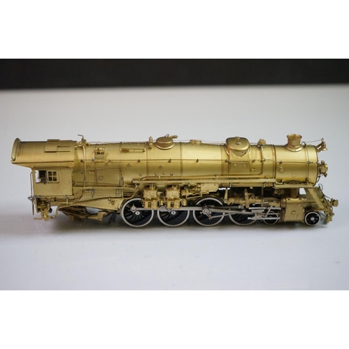 108 - Boxed Key Imports HO gauge N&W K-2A 4-8-2 Mountain brass locomotive & tender, made by Samhongsa (Kor... 