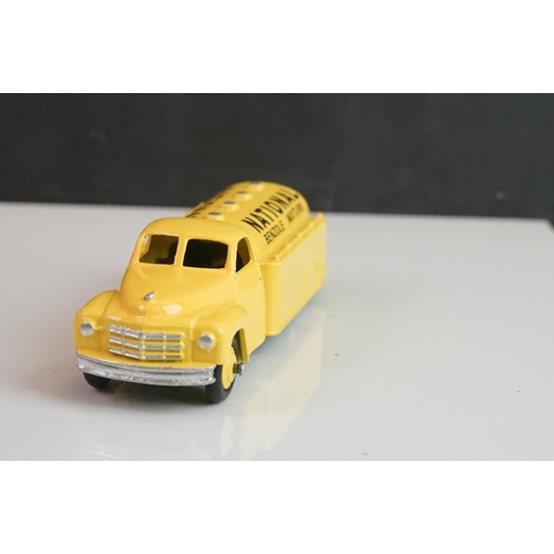 1080 - Four Dinky diecast tankers all reconditioned & painted, with Mobilgas, Castrol, Nationale & Power de... 