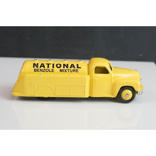 1080 - Four Dinky diecast tankers all reconditioned & painted, with Mobilgas, Castrol, Nationale & Power de... 