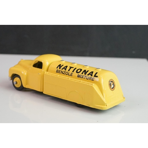 1080 - Four Dinky diecast tankers all reconditioned & painted, with Mobilgas, Castrol, Nationale & Power de... 