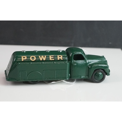 1080 - Four Dinky diecast tankers all reconditioned & painted, with Mobilgas, Castrol, Nationale & Power de... 