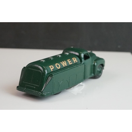 1080 - Four Dinky diecast tankers all reconditioned & painted, with Mobilgas, Castrol, Nationale & Power de... 