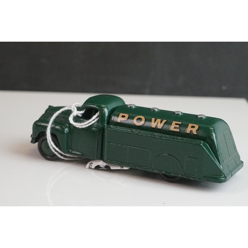 1080 - Four Dinky diecast tankers all reconditioned & painted, with Mobilgas, Castrol, Nationale & Power de... 