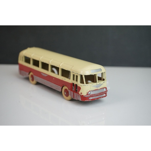 1084 - Ten play worn Dinky diecast buses to include FRench Autobus Parisien Somua Panhard, 4 x 290 Dunlop, ... 