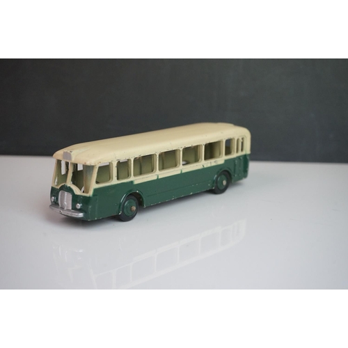 1084 - Ten play worn Dinky diecast buses to include FRench Autobus Parisien Somua Panhard, 4 x 290 Dunlop, ... 