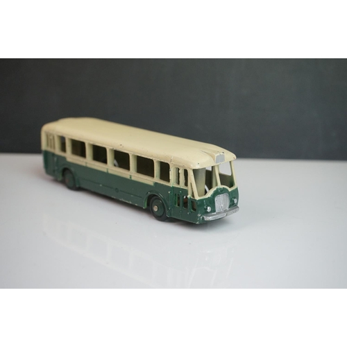 1084 - Ten play worn Dinky diecast buses to include FRench Autobus Parisien Somua Panhard, 4 x 290 Dunlop, ... 