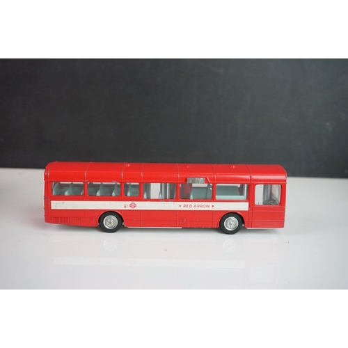 1086 - Five Dinky diecast buses to include 2 x Waynebus, 2 x AEC Single Deck Bus and a 952 Vega Major Luxur... 