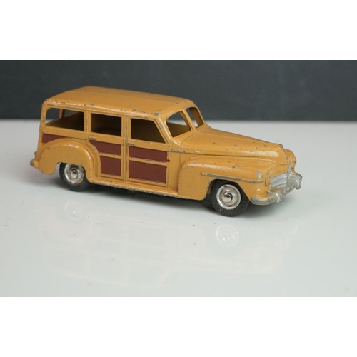 1087 - 13 Mid 20th C Dinky play worn diecast models to include Vanguard x 2, Chrysler, Armstrong Siddeley, ... 