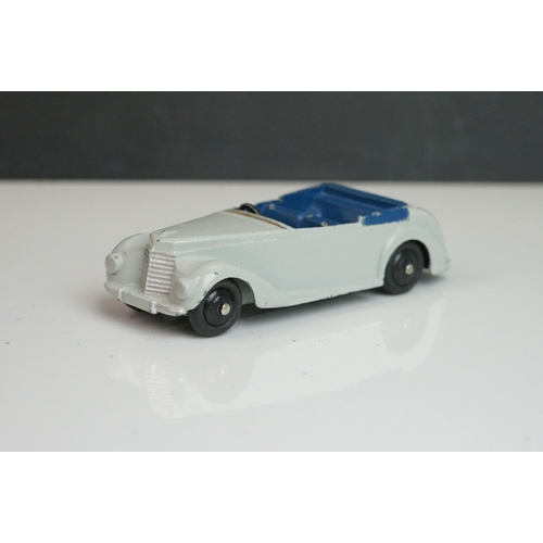 1087 - 13 Mid 20th C Dinky play worn diecast models to include Vanguard x 2, Chrysler, Armstrong Siddeley, ... 