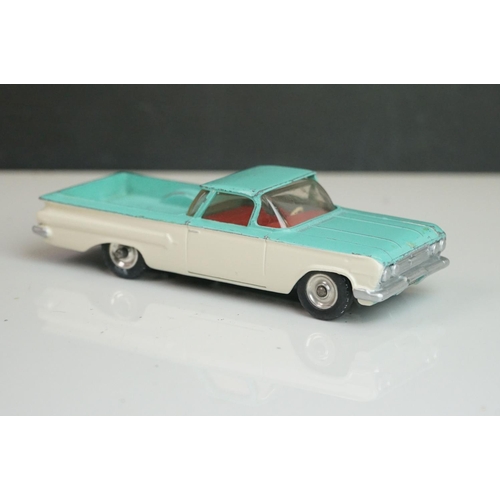 1087 - 13 Mid 20th C Dinky play worn diecast models to include Vanguard x 2, Chrysler, Armstrong Siddeley, ... 