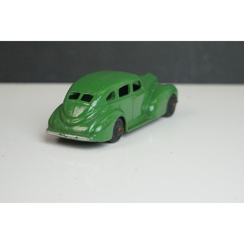 1087 - 13 Mid 20th C Dinky play worn diecast models to include Vanguard x 2, Chrysler, Armstrong Siddeley, ... 