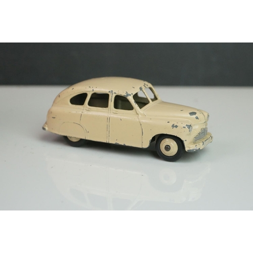 1087 - 13 Mid 20th C Dinky play worn diecast models to include Vanguard x 2, Chrysler, Armstrong Siddeley, ... 