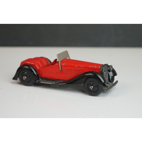 1087 - 13 Mid 20th C Dinky play worn diecast models to include Vanguard x 2, Chrysler, Armstrong Siddeley, ... 