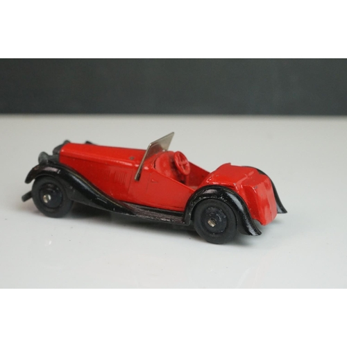 1087 - 13 Mid 20th C Dinky play worn diecast models to include Vanguard x 2, Chrysler, Armstrong Siddeley, ... 