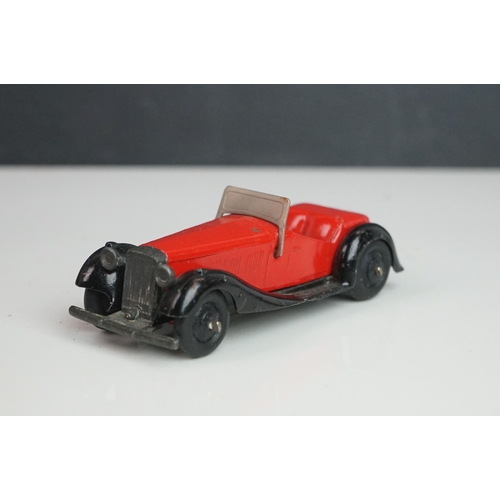 1087 - 13 Mid 20th C Dinky play worn diecast models to include Vanguard x 2, Chrysler, Armstrong Siddeley, ... 