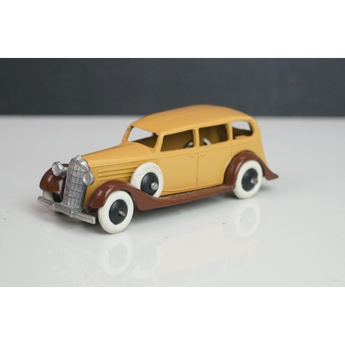 1087 - 13 Mid 20th C Dinky play worn diecast models to include Vanguard x 2, Chrysler, Armstrong Siddeley, ... 